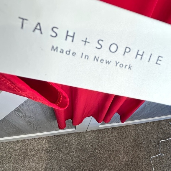 030.NWT. Tash & Sophie Red Dress Long Sleeve Plus Size 2X - Picture 5 of 9